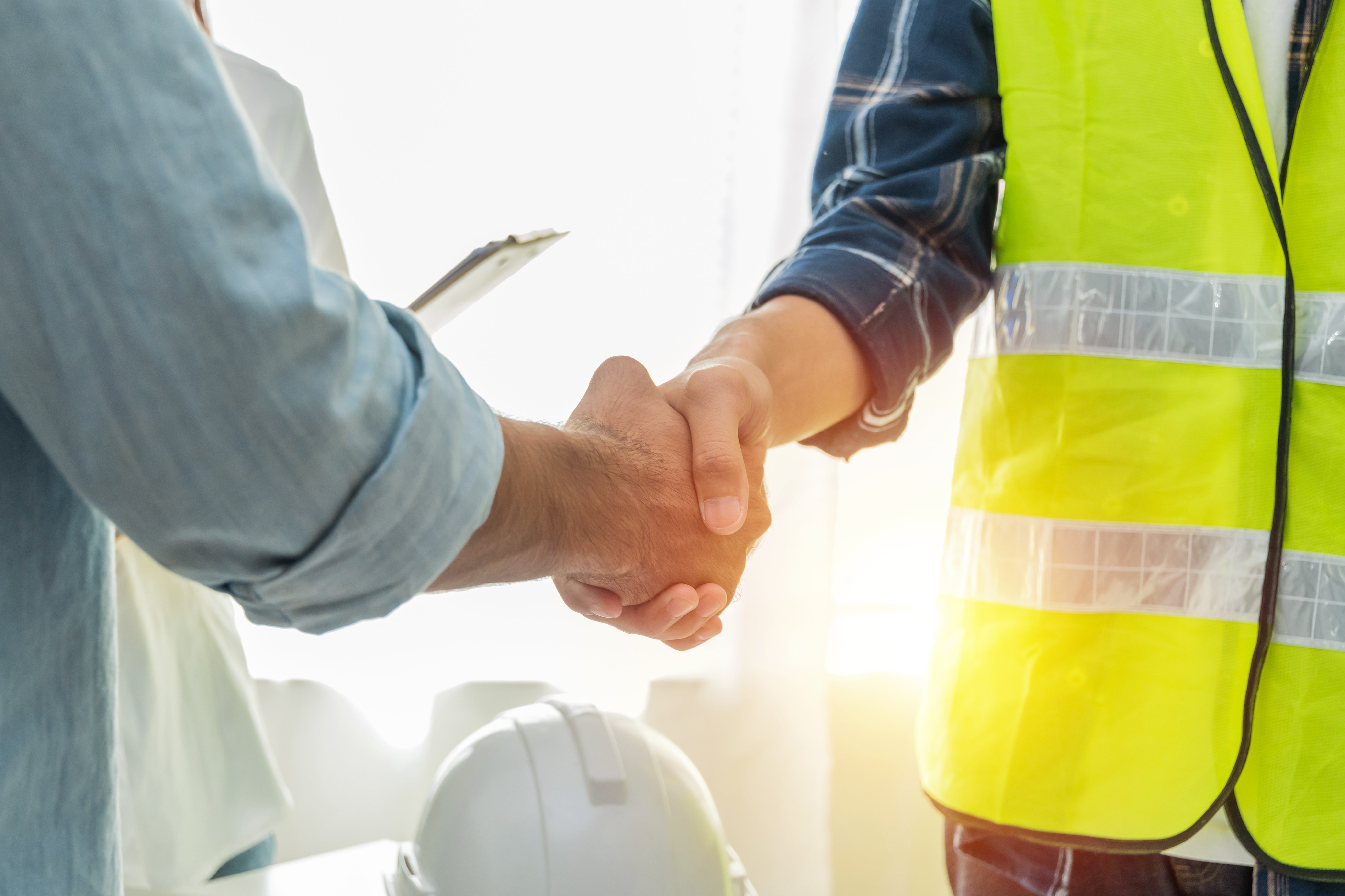 Two men shaking hands